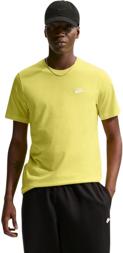 Nike T-shirt Heren Club Tee Geel - Maat 2XL