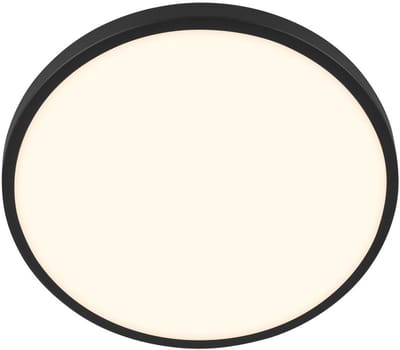 BRILONER Nobre - LED Plafondlamp - decoratieve afdekking - melkachtig lichtoppervlak - warmwitte lichtkleur - zwart - Ø33cm