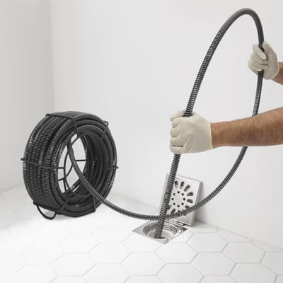Pijpreinigingsspiraal set - Buisreinigingsveer - Verstoppingen Verhelpen - Flexibele Veerstructuur - 20 m veerlengte - Grijs