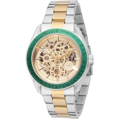 Invicta Objet D Art 69454 Heren Horloge - Automatisch Uurwerk - Roestvrij Staal met gouden Wijzerplaat - 43mm