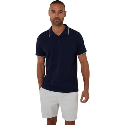 Threadbare Arnwick-poloshirt met korte mouwen voor heren (Marine)