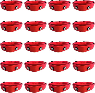 Hartslag Borstband - Reserve Banden - Sporten Meten - 20 Stuks Verpakking - 45mm Middenafstand - Rood