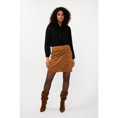 EsQualo Blouse Plumetis Smock Black Maat: 36 | Blouses Outlet | Dames | Zwart