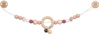 Kinderwagenhanger Hart - Baby hanger - Baby entertainment - Gemaakt van hout - 40 cm - Meerkleurig