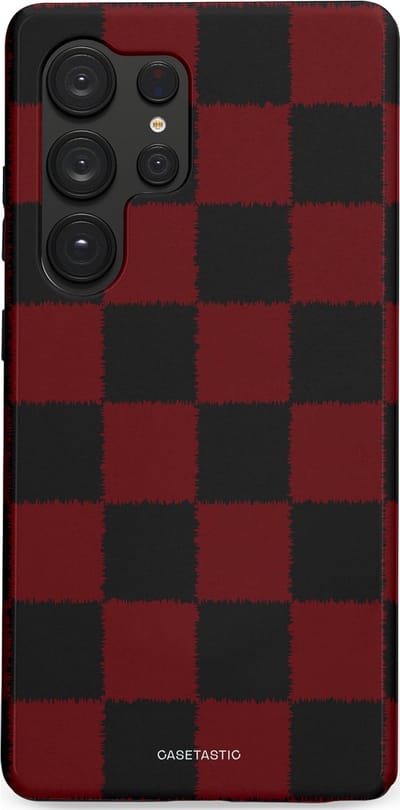 Casetastic hoesje geschikt voor Samsung Galaxy S25 Ultra - Dubbellaagse bescherming - De Houthakker - Fashion Case - Zwart Bordeaux