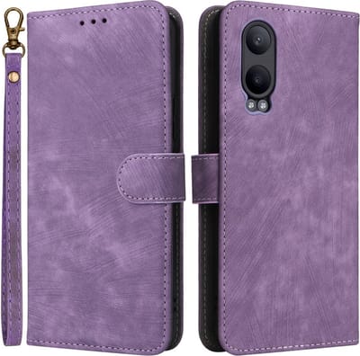 Coverup Hoesje - Geschikt voor OnePlus Nord CE4 Lite 5G Hoesje - Coverup Book Case met Koord - Paars