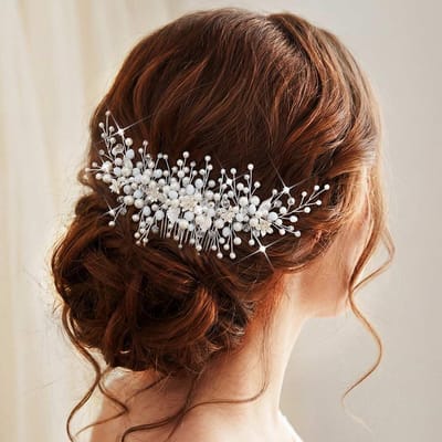 Bruiloft Haar Kam Slides Zilveren Parel Hoofddeksel Bruids Haaraccessoires voor Vrouwen en Meisjes