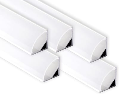 Aluminium Balkprofiel Hoekprofiel Wit voor LED Strips 10 Meter