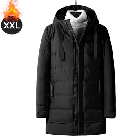 Livano Luxe Winterjas - Parka - Heren - Winter - Jas - Volwassen - Stijlvol - Met Capuchon - Zwart - XXL
