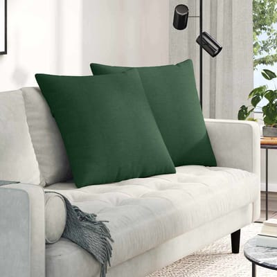 vidaXL - Zitkussens - 2 - st - Corduroy - stof - Donkergroen - 60 - x - 60 - cm