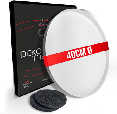 Dailygoods- Dienblad Rond 40 cm - Decoratief - Antislip - Gepoedercoat - Scandinavisch Design - Inclusief 2 Onderzetters - Decoratietablet