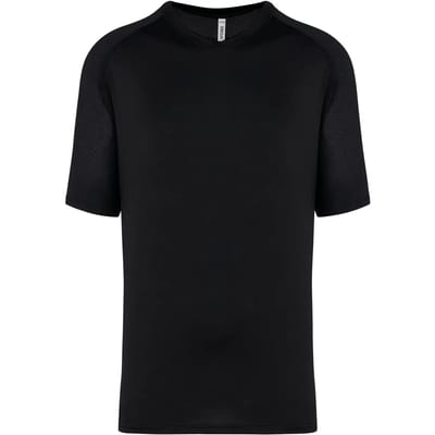 PROACT® Tweekleurig padel-T-shirt met raglanmouwen voor heren PA4030 - Black - 3XL