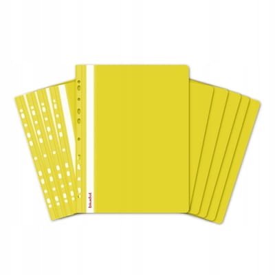 Merkloze PP A4 hardcover kaarten, 10 stuks, geel
