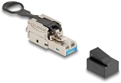 Delock RJ45 plug field-assembly Cat.6A with push and pull latch tool-free