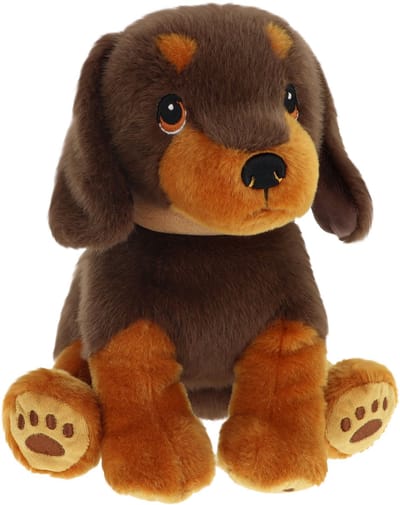 Keeleco puppy teckel knuffel - 23 cm - dierenknuffels