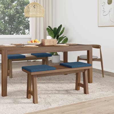 vidaXL - Bankkussen - 4 - st - Stof - Blauw - Diepte - 35 - cm