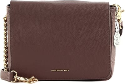 MANDARINA DUCK Leren Schoudertas Mellow Leather Hunting Bag Balsamic Mauve