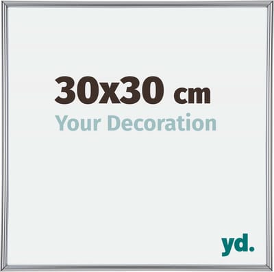 Your Decoration - Fotolijst 30x30 cm - Kunststof - Zilver Hoogglans - Annecy