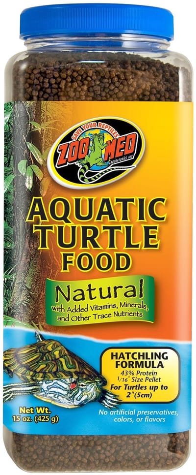 Zoo Med Voerpellets voor jonge waterschildpadden | drijvende micro-pellets 3,2 mm 420 Gram