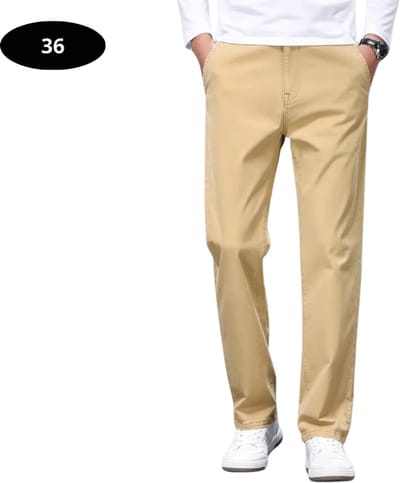 Livano Golfbroek Heren - Golfkleding - Golfen - Golf Accessoires - Nette Pantalon - Beige XL - Maat 52