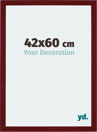 Your Decoration - Fotolijst 42x60 cm - MDF - Wijnrood Geveegd - Mura