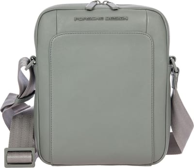 PORSCHE DESIGN Leren Schoudertas Roadster Shoulderbag Grey Grijs