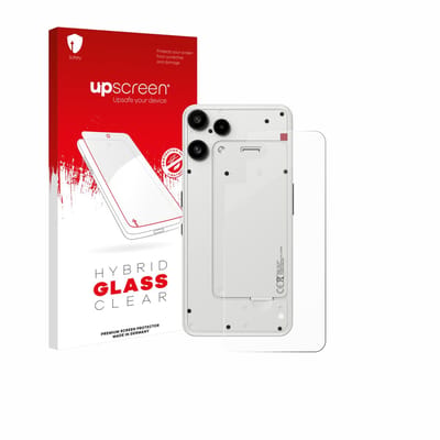 upscreen - Screenprotector voor Nothing Phone (3a) Lite (Achterkant) - Folie Beschermfolie Beschermglas transparant