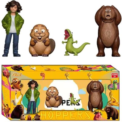 8 Stuks Pixar Hoppers Bever Transformatie Plan Actiefiguren Schattig Cartoon PVC Model Speelgoed Cadeau ontworpen voor Kinderen yellow