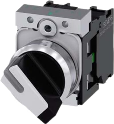 Siemens 3SU11502BF601MA0 3SU1150-2BF60-1MA0 Knevelschakelaar Schakelposities 2 1 x 90 ° IP67/IP69 1 stuk(s) Piece