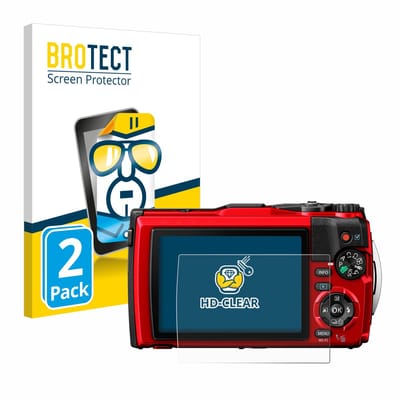 BROTECT - Screenprotector voor Olympus Tough TG-6 - Folie Beschermfolie transparant 2 Stuks