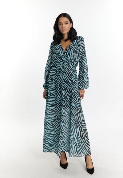 Faina Jurkje met zebraprint Dames Lichtblauw zwart