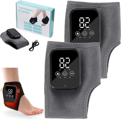 Draadloos 3-in-1 voetmassageapparaat met 3 vibratiemodi en 3 warmtestanden, ideaal voor ontspanning en pijnverlichting van voeten en enkels
