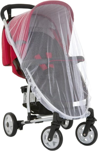 Universele Insectenbescherming voor Kinderwagens en Reisbedden - Robuust Vliegengaas in Wit