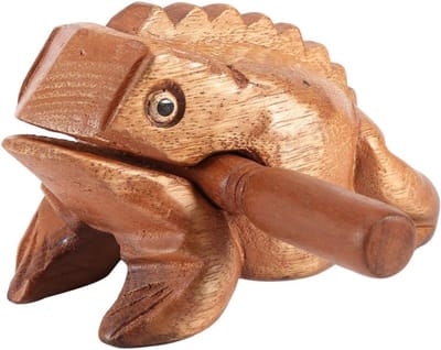 Houten Kikker - Guiro Rasp - Muziek Instrument - Uniek Geluid - 8CM