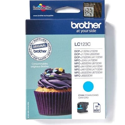 Brother LC123CBP inktcartridge 1 stuk origineel cyaan