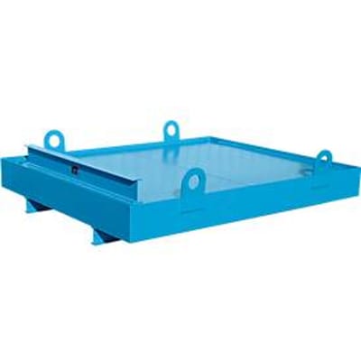 Containerbak CW 1, staal, voor afzetcontainer tot 10 m³, neigingshoek 5°, 2300 x 2030 x 560, RAL5012