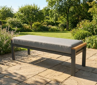 Tuinbankje Cube Antraciet 135cm Aluminium/Hout - 22382A