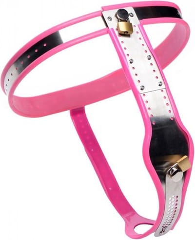Master Series Roze Stainless Steel Adjustable Female Chastity Belt