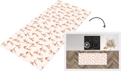 Keukenloper - Loper keuken - Dans - Danseres - Vrouw - Patroon - 120x50 cm - Keukenloper vinyl