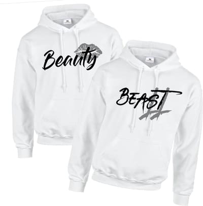 Hoodie set voor hem en haar-Valentijn Cadeau Beauty en Beast-Verschillende maten verkrijgbaar-Maat S