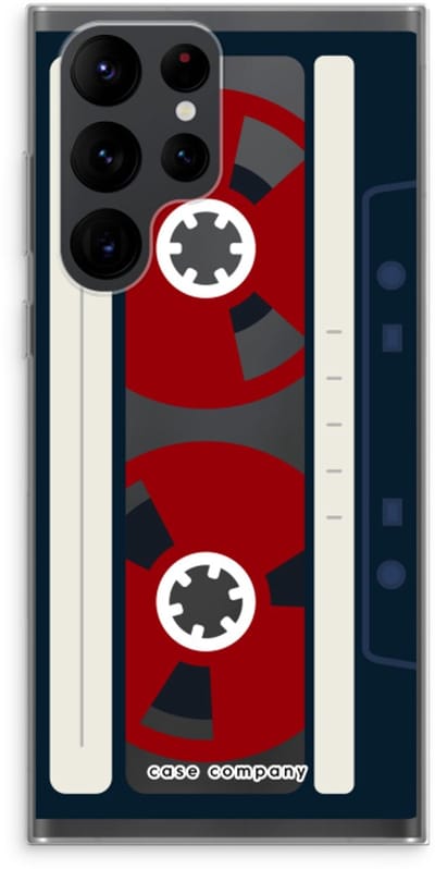 Case Company® - Hoesje geschikt voor Samsung Galaxy S22 Ultra hoesje - Here's your tape - Soft Cover Telefoonhoesje - Bescherming aan alle Kanten en Schermrand