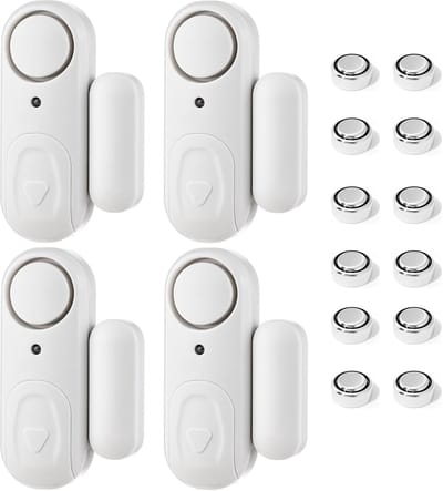 Deur Raam Alarm - Inbraak Beveiliging - Huis Beveiligen - Extra Luid 95dB - 2 x 1 x 4 cm