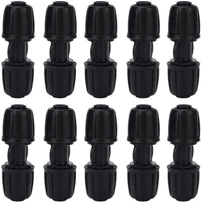 Rechtdoor Verbinder voor Tuin Drip Irrigatie - 10 Stuks Water Connector voor 16mm PE Slang, Tuinaccessoires en Irrigatiesystemen