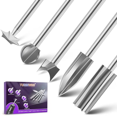 Houtsnijgereedschap set voor Dremel - 5 multifunctionele houtbewerkingsgereedschappen - Ideaal voor doe-het-zelf houtsnijwerk