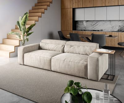 Big-Sofa Sirpio 230x95 cm koord beige