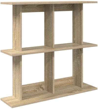 vidaXL - Wandplank - Muurmontage - Sonoma - Eiken - 80 - x - 20 - x - 75 - cm - Bewerkt - hout