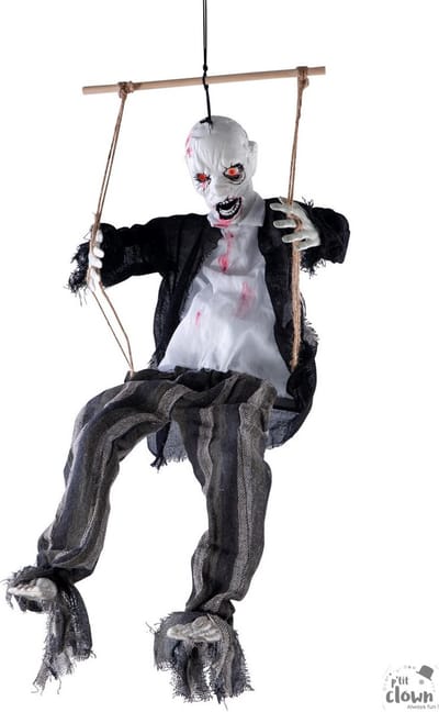 Halloween Schommelende Animatiepop Zombie 80cm