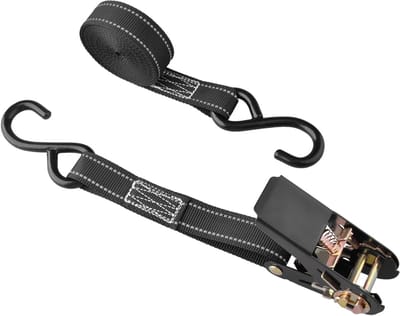 Verstelbare Lashing Strap met Snelsluiting, Ideaal voor Kabels, Bagage, Gereedschap en Sportaccessoires - 2 meter, Zwart, 1 Stuk