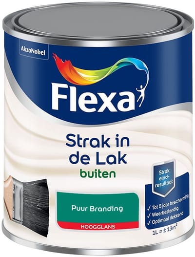 Flexa - Strak In De Lak Buitenlak Hoogglans - Puur Branding - Mengverf - 1 L