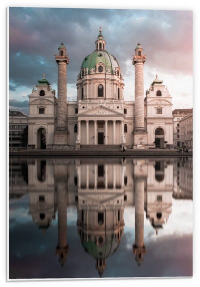 Forex - Gebouw in Resselpark - Wenen - 40x60cm Foto op Forex